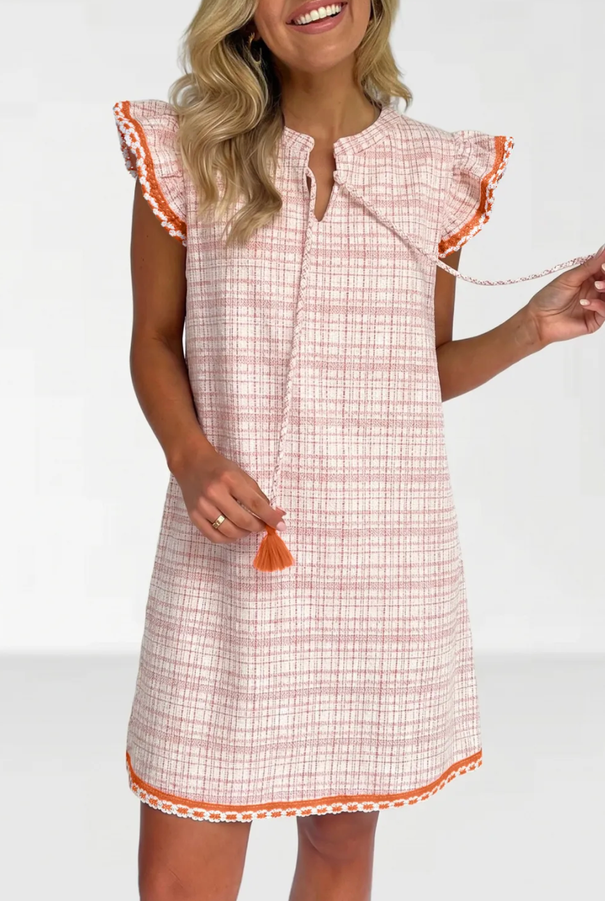 White Jacquard Textured Shift Dress